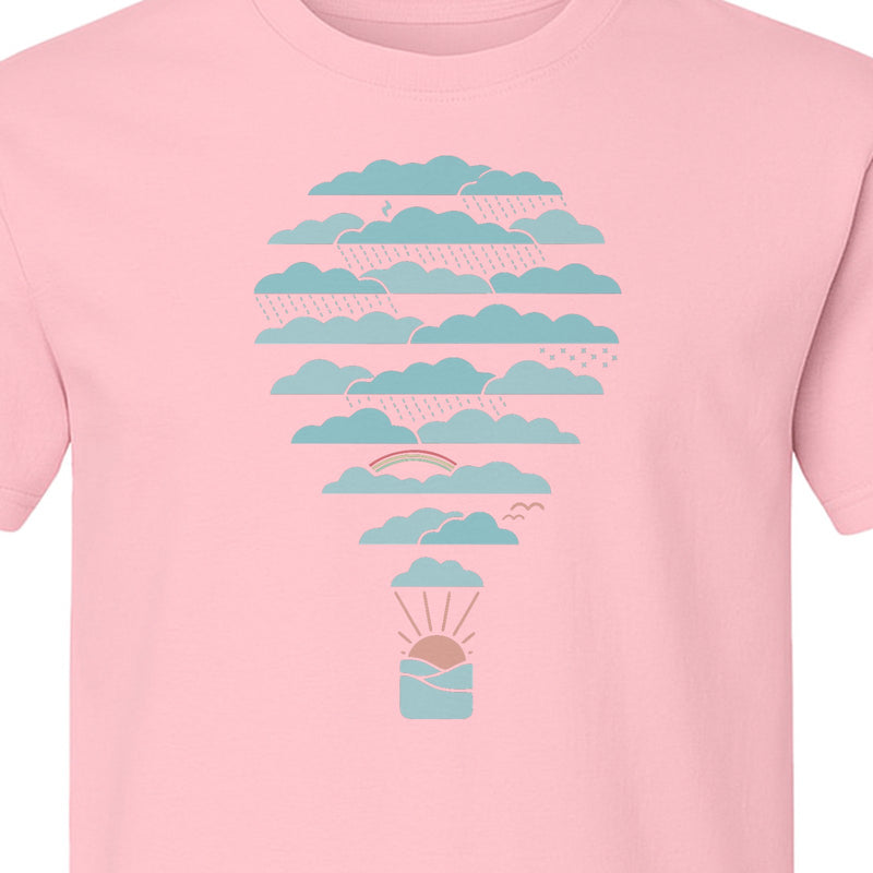 Weather Balloon T-Shirt, Cloud Sky Graphic for Adventure Seekers and Travelers