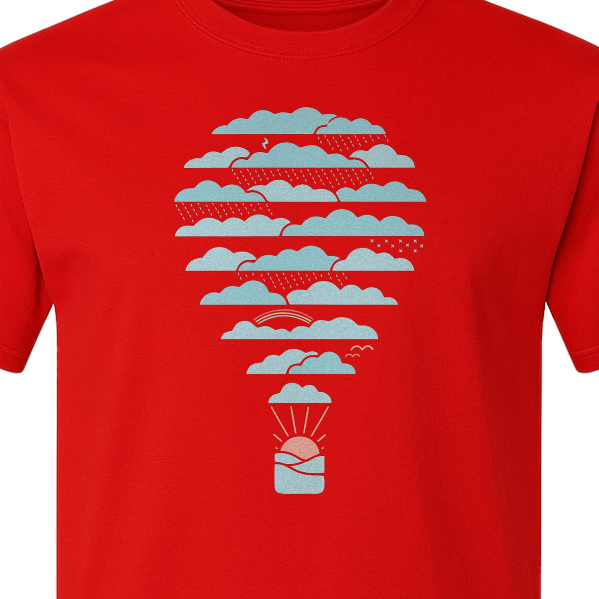 Weather Balloon T-Shirt, Cloud Sky Graphic for Adventure Seekers and Travelers