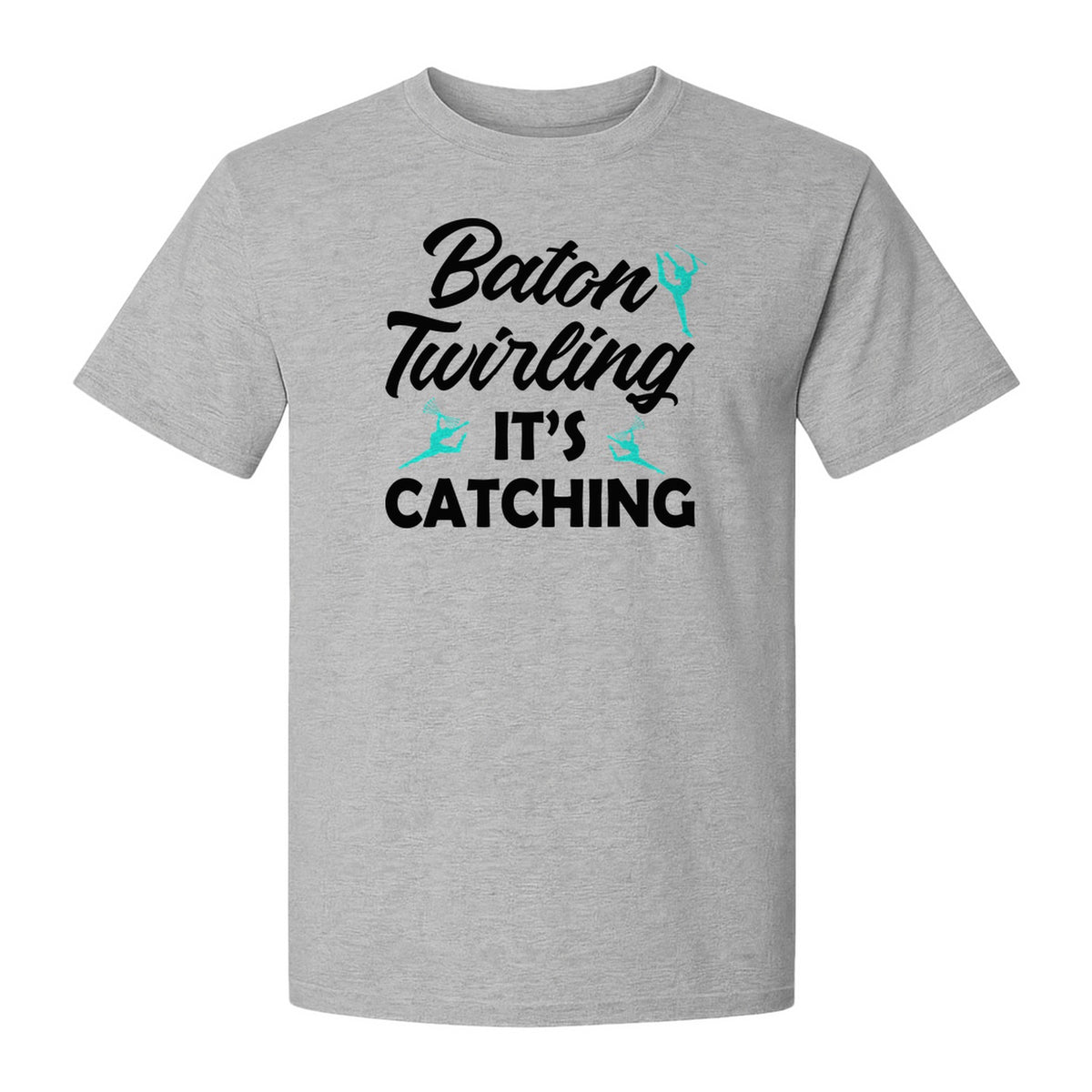 Baton Twirling T-Shirt, It's Catching Gymnastics Design for Majorettes and Performers