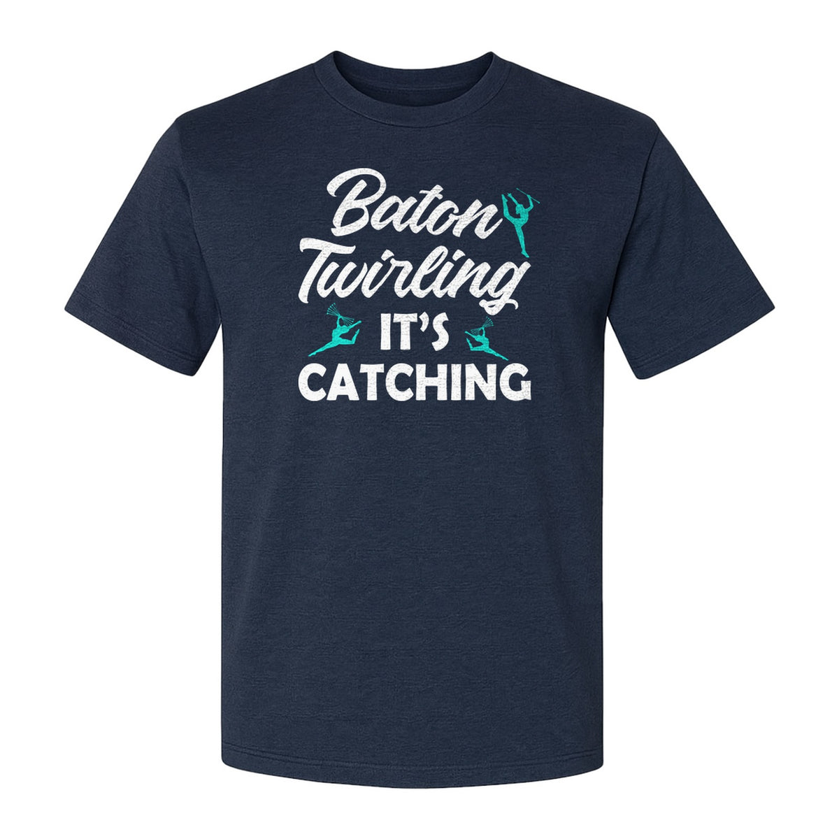 Baton Twirling T-Shirt, It's Catching Gymnastics Design for Majorettes and Performers