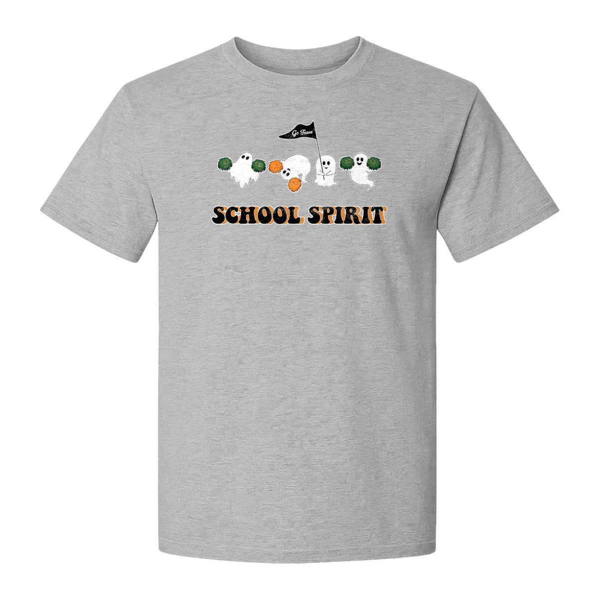 Halloween Ghost Cheerleader T-Shirt, School Spirit Graphic for Students, Teachers and Fall Events