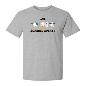 Halloween Ghost Cheerleader T-Shirt, School Spirit Graphic for Students, Teachers and Fall Events