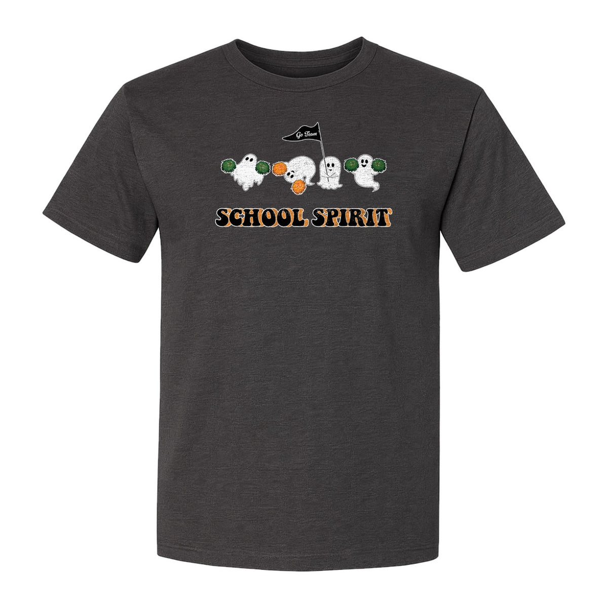 Halloween Ghost Cheerleader T-Shirt, School Spirit Graphic for Students, Teachers and Fall Events