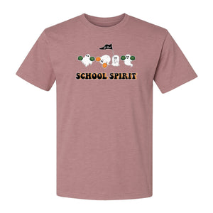 Halloween Ghost Cheerleader T-Shirt, School Spirit Graphic for Students, Teachers and Fall Events