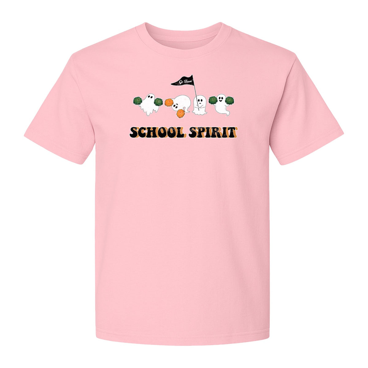 Halloween Ghost Cheerleader T-Shirt, School Spirit Graphic for Students, Teachers and Fall Events