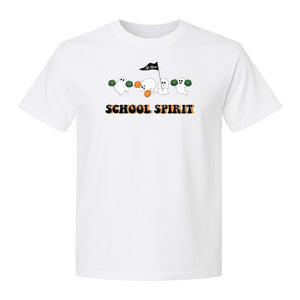 Halloween Ghost Cheerleader T-Shirt, School Spirit Graphic for Students, Teachers and Fall Events