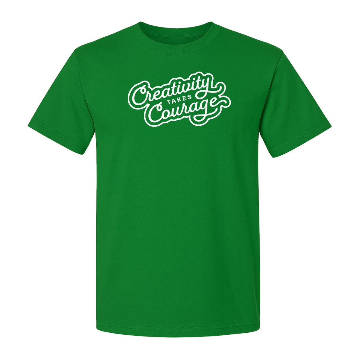 Art Teacher T-Shirt, Creativity Takes Courage Script Design for Artists and Makers