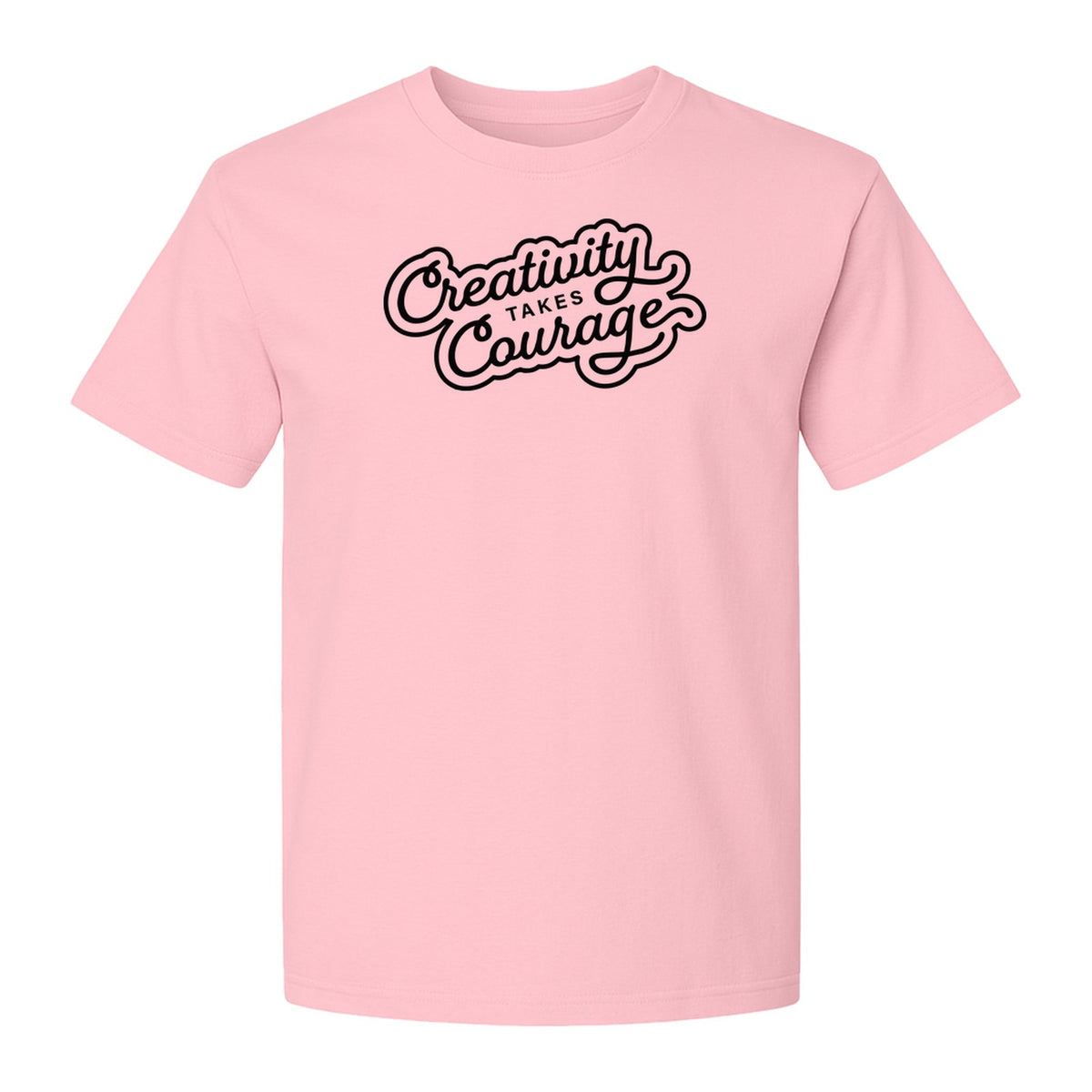 Art Teacher T-Shirt, Creativity Takes Courage Script Design for Artists and Makers