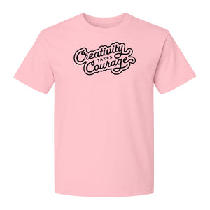 Art Teacher T-Shirt, Creativity Takes Courage Script Design for Artists and Makers