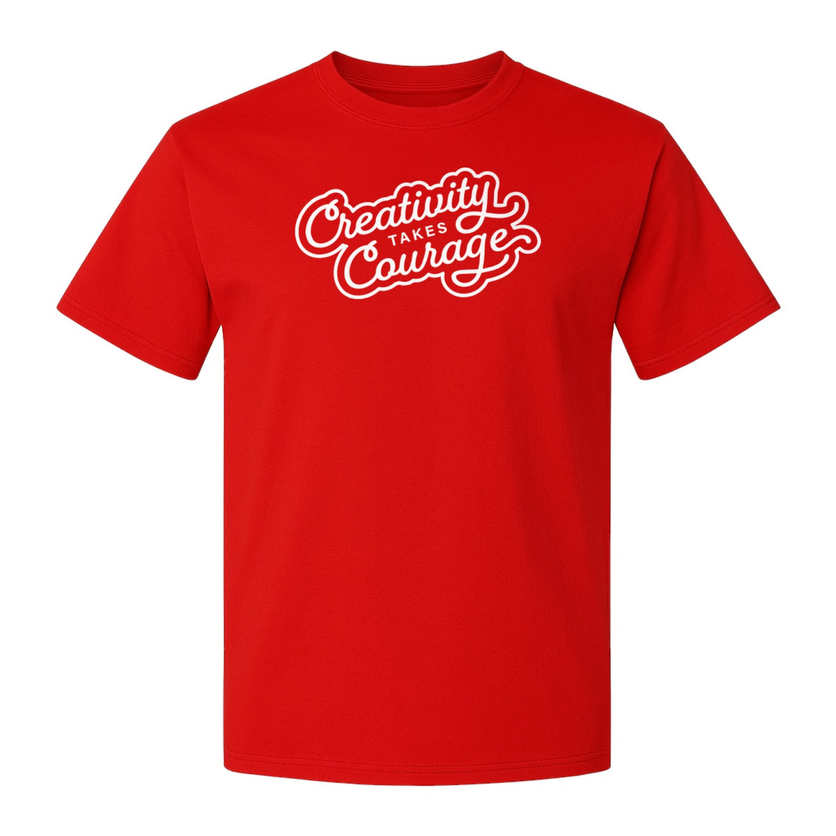 Art Teacher T-Shirt, Creativity Takes Courage Script Design for Artists and Makers