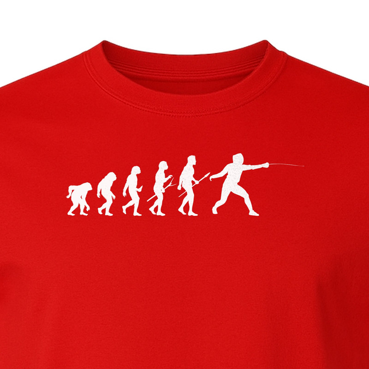 Fencing Evolution T-Shirt, Funny Foil Sport Silhouette Design for Fencers and Coaches