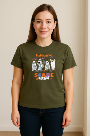 Nurse Halloween T-Shirt, Intensive Scare Unit Ghost Design for ICU Staff and Medical Gifts
