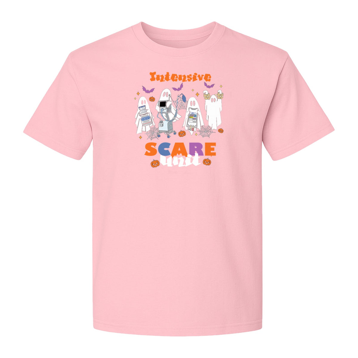 Nurse Halloween T-Shirt, Intensive Scare Unit Ghost Design for ICU Staff and Medical Gifts