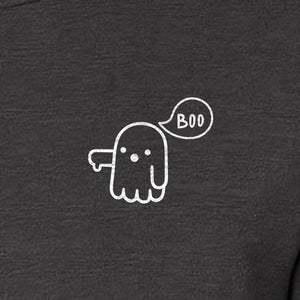 Ghost Pocket T-Shirt, Cute Boo Thumb Down Halloween Graphic for Spooky Season