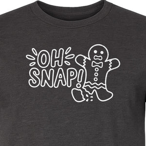 Gingerbread Man Christmas T-Shirt, Oh Snap Funny Holiday Baking Design