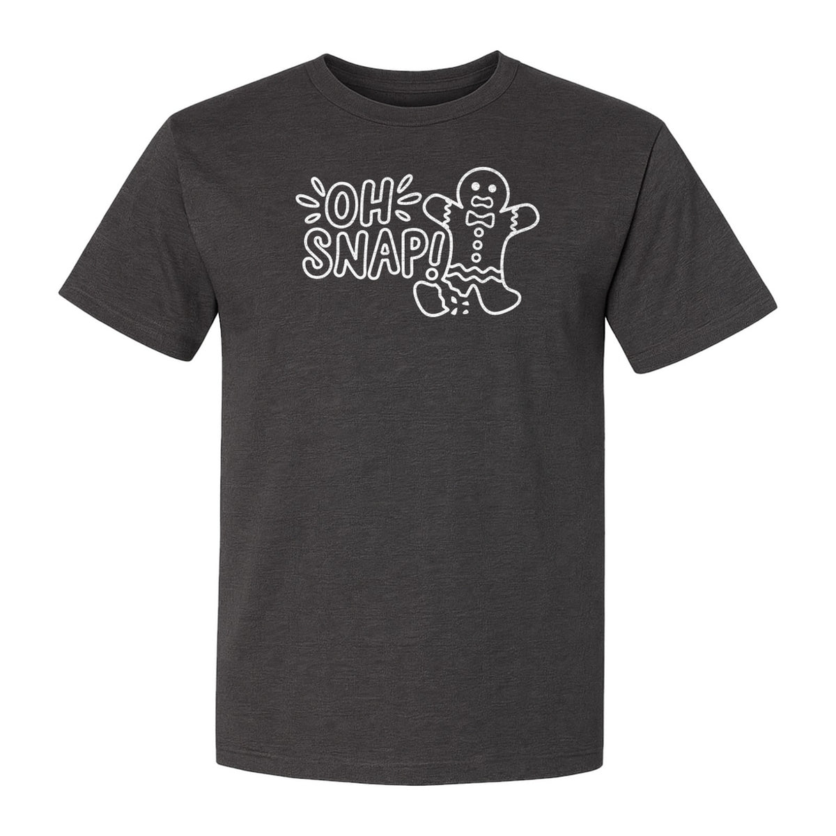Gingerbread Man Christmas T-Shirt, Oh Snap Funny Holiday Baking Design