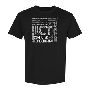 CT Tech T-Shirt, Computed Tomography Typography Design for Radiology Department Staff