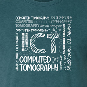 CT Tech T-Shirt, Computed Tomography Typography Design for Radiology Department Staff