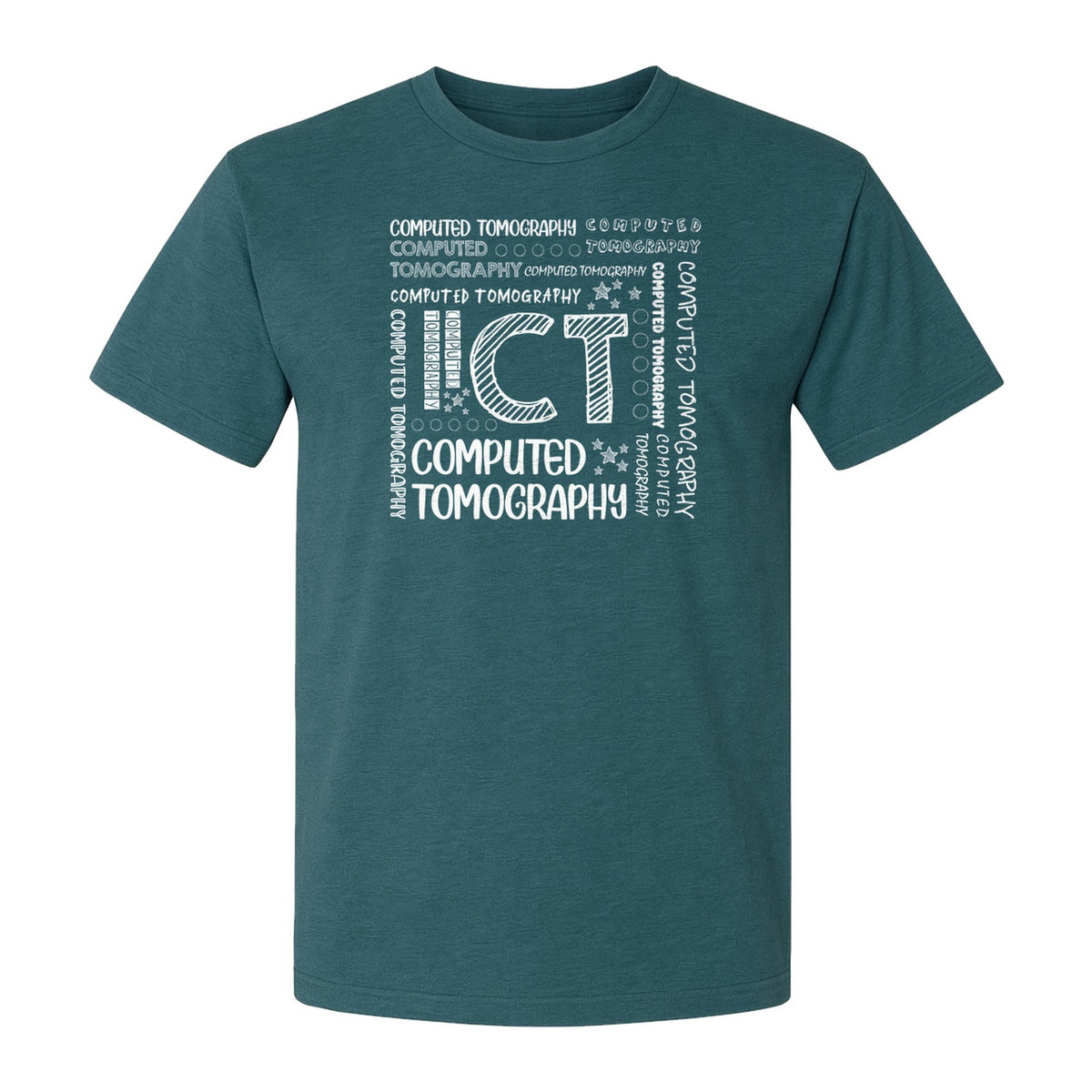 CT Tech T-Shirt, Computed Tomography Typography Design for Radiology Department Staff