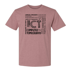 CT Tech T-Shirt, Computed Tomography Typography Design for Radiology Department Staff