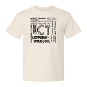 CT Tech T-Shirt, Computed Tomography Typography Design for Radiology Department Staff