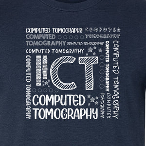 CT Tech T-Shirt, Computed Tomography Typography Design for Radiology Department Staff