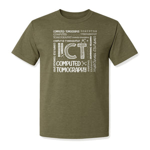 CT Tech T-Shirt, Computed Tomography Typography Design for Radiology Department Staff
