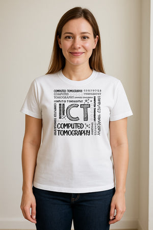 CT Tech T-Shirt, Computed Tomography Typography Design for Radiology Department Staff