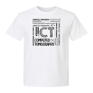 CT Tech T-Shirt, Computed Tomography Typography Design for Radiology Department Staff