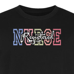 Registered Nurse T-Shirt, RN Collegiate Letter Design for Nursing School Graduation