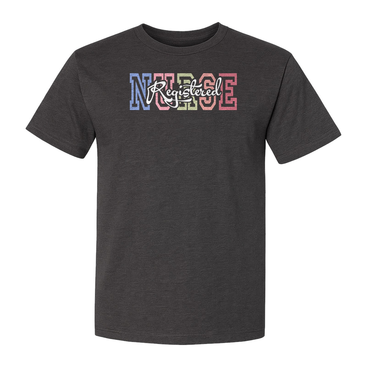 Registered Nurse T-Shirt, RN Collegiate Letter Design for Nursing School Graduation