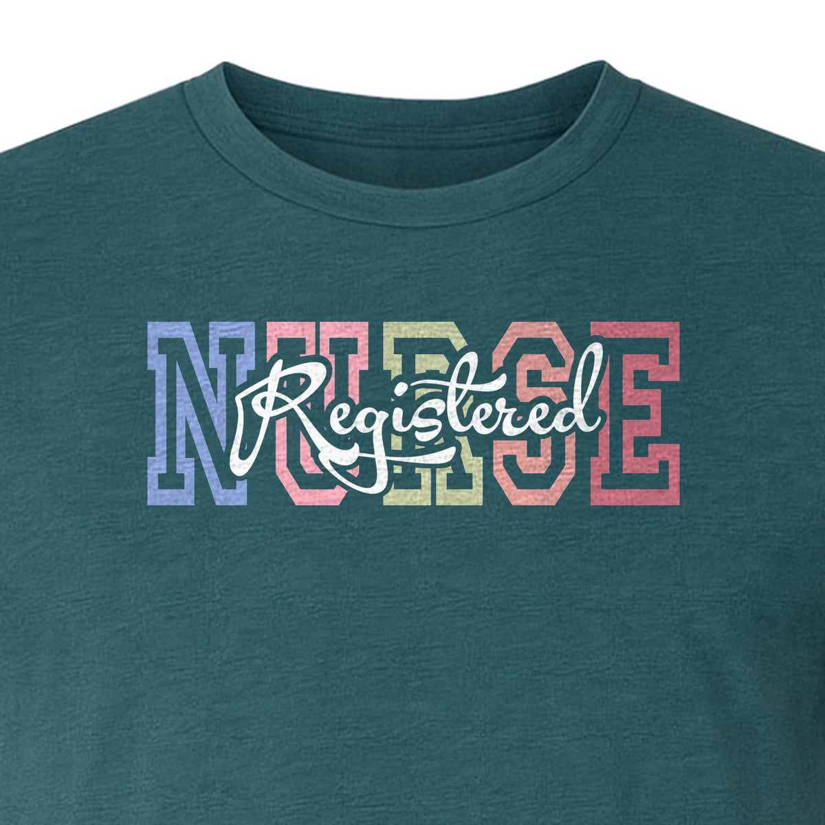 Registered Nurse T-Shirt, RN Collegiate Letter Design for Nursing School Graduation