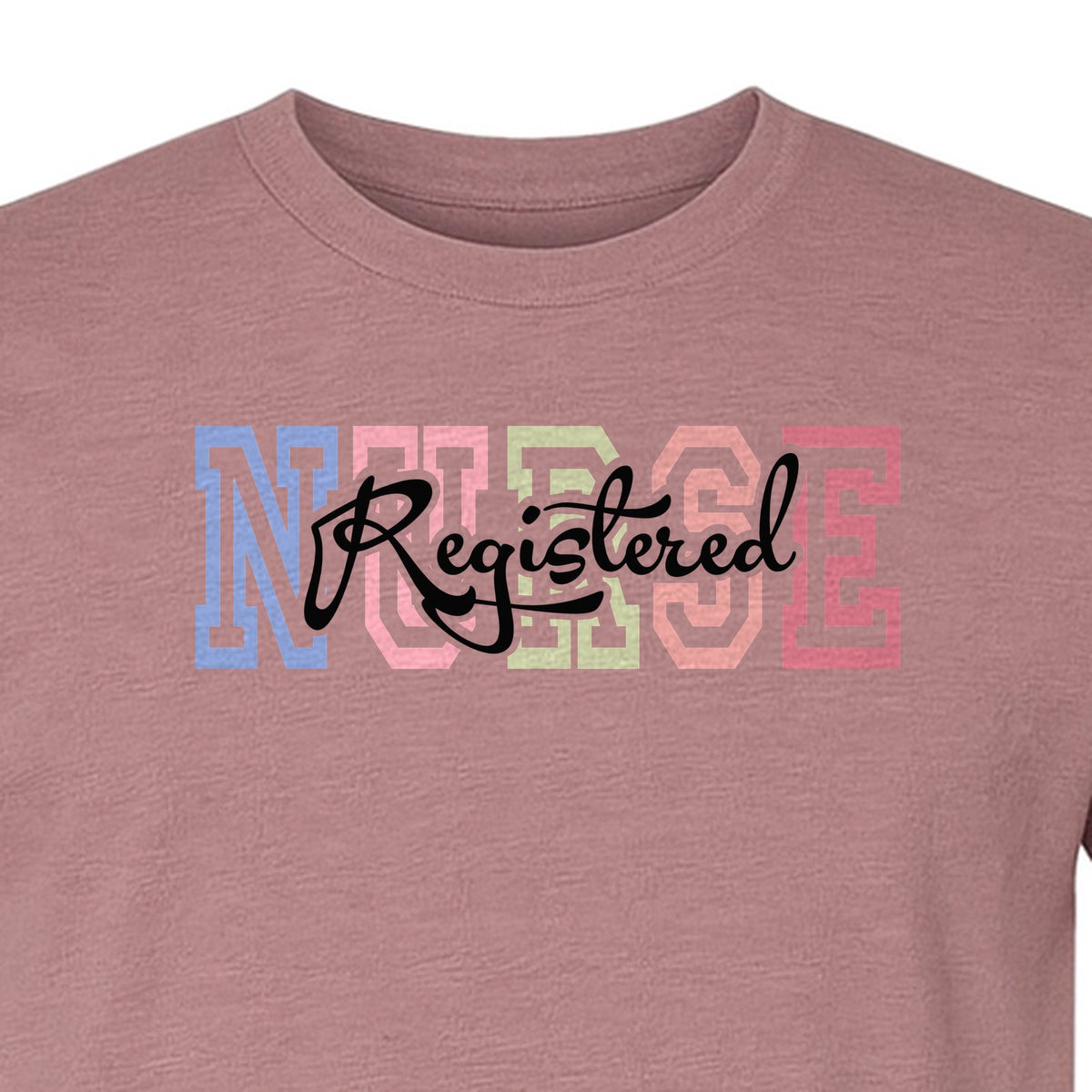 Registered Nurse T-Shirt, RN Collegiate Letter Design for Nursing School Graduation
