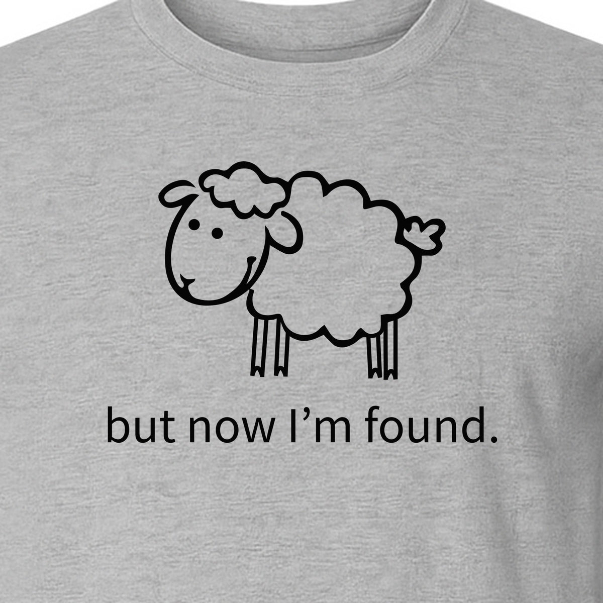 Christian T-Shirt, Cute Lamb But Now I'm Found Faith Design for Easter and Mother's Day