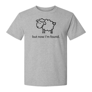 Christian T-Shirt, Cute Lamb But Now I'm Found Faith Design for Easter and Mother's Day