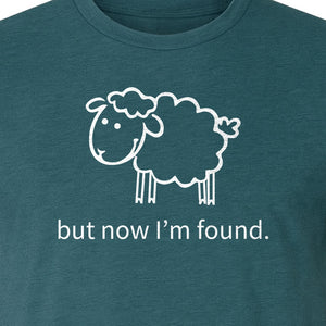 Christian T-Shirt, Cute Lamb But Now I'm Found Faith Design for Easter and Mother's Day