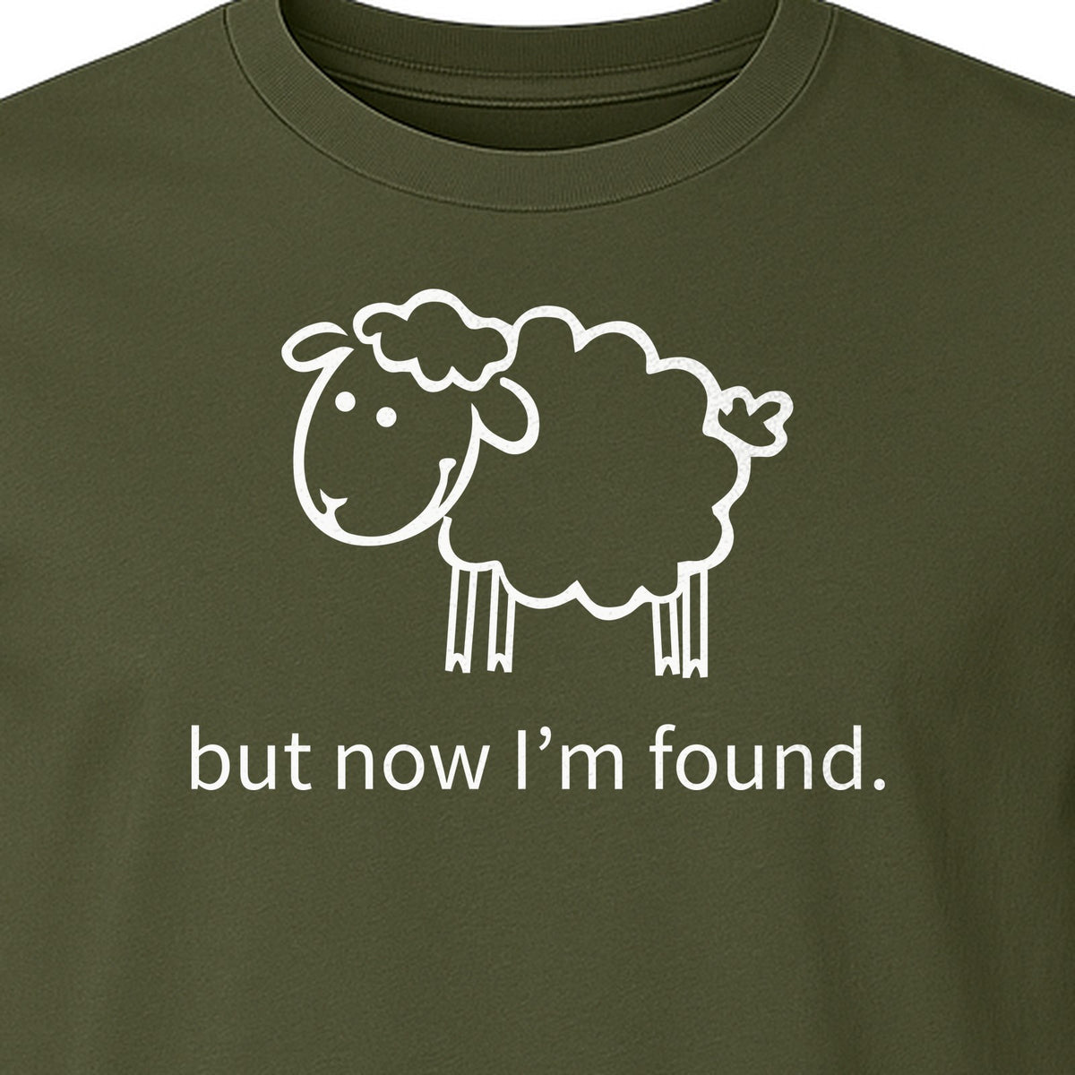 Christian T-Shirt, Cute Lamb But Now I'm Found Faith Design for Easter and Mother's Day