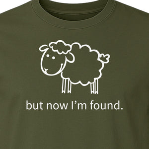 Christian T-Shirt, Cute Lamb But Now I'm Found Faith Design for Easter and Mother's Day