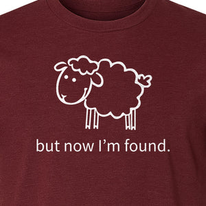 Christian T-Shirt, Cute Lamb But Now I'm Found Faith Design for Easter and Mother's Day