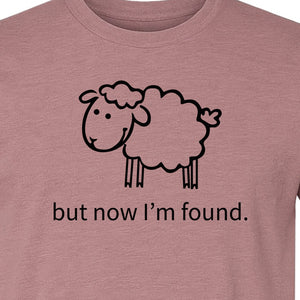 Christian T-Shirt, Cute Lamb But Now I'm Found Faith Design for Easter and Mother's Day
