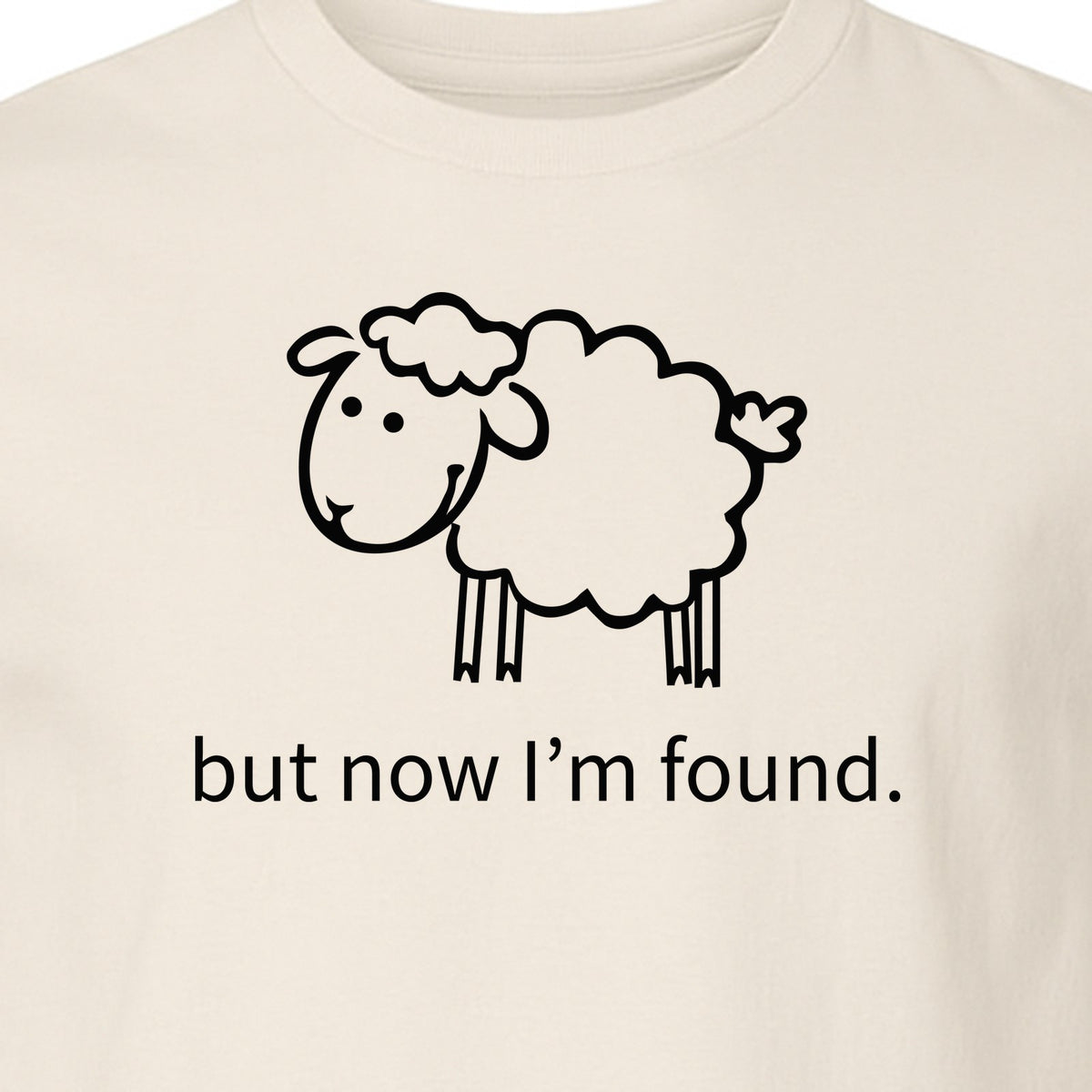 Christian T-Shirt, Cute Lamb But Now I'm Found Faith Design for Easter and Mother's Day