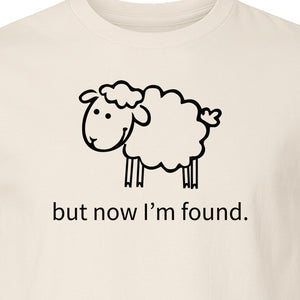 Christian T-Shirt, Cute Lamb But Now I'm Found Faith Design for Easter and Mother's Day