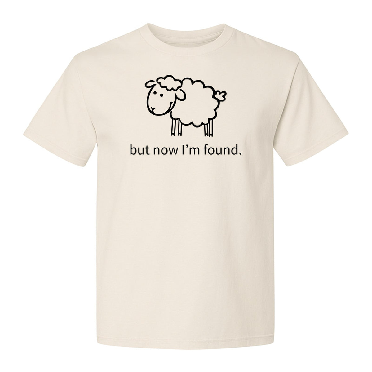 Christian T-Shirt, Cute Lamb But Now I'm Found Faith Design for Easter and Mother's Day