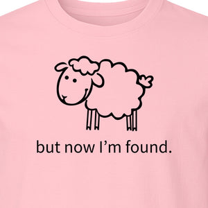 Christian T-Shirt, Cute Lamb But Now I'm Found Faith Design for Easter and Mother's Day