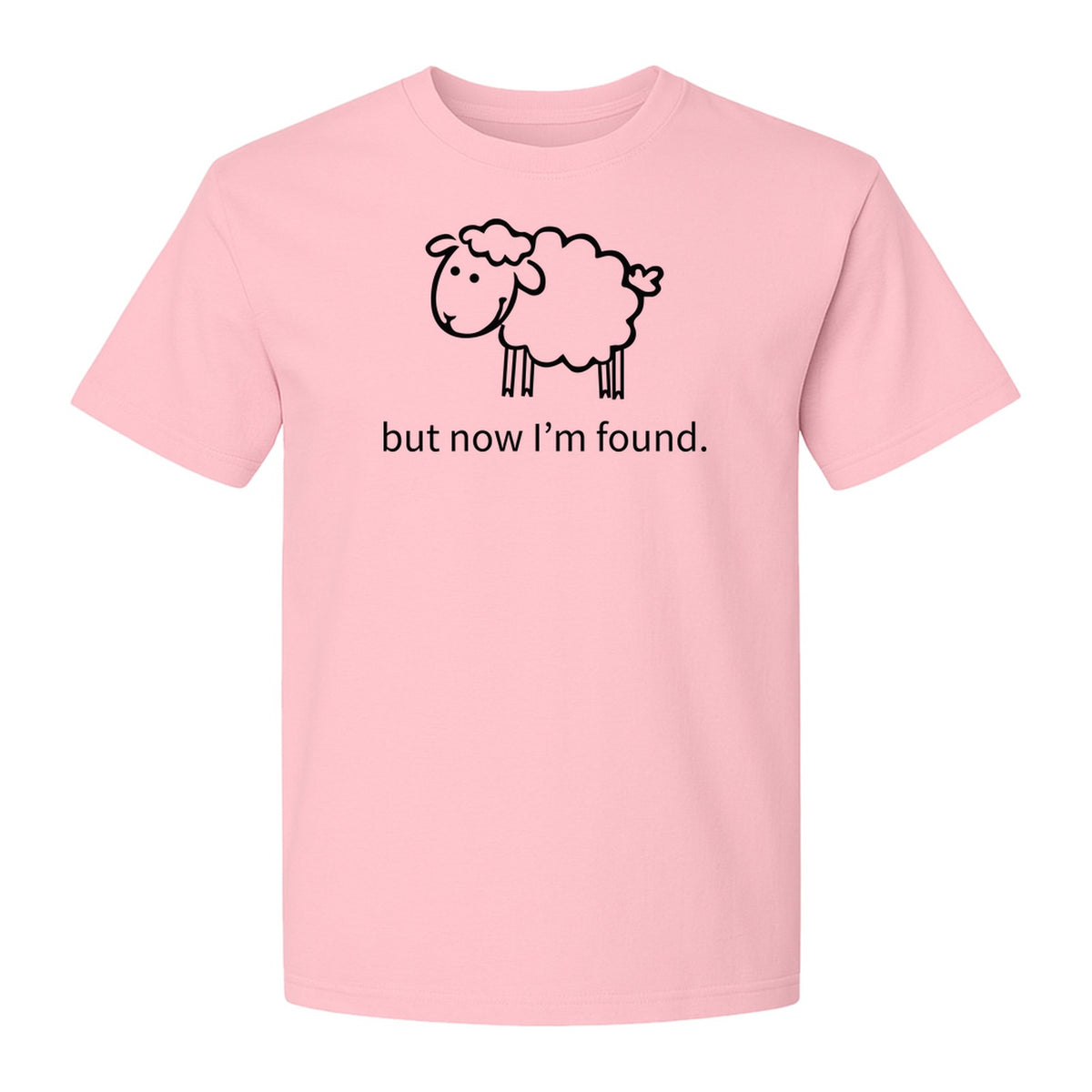 Christian T-Shirt, Cute Lamb But Now I'm Found Faith Design for Easter and Mother's Day