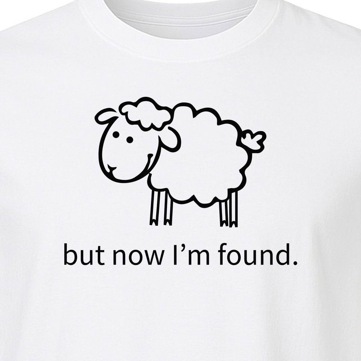 Christian T-Shirt, Cute Lamb But Now I'm Found Faith Design for Easter and Mother's Day