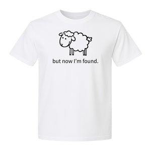 Christian T-Shirt, Cute Lamb But Now I'm Found Faith Design for Easter and Mother's Day