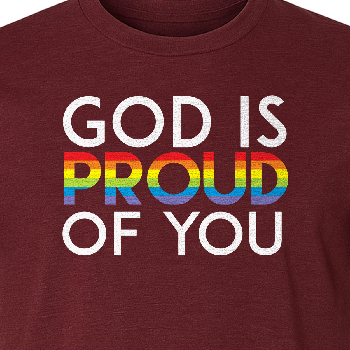 God Is Proud of You T-Shirt, Rainbow Faith Message for LGBTQ Support and Pride Month