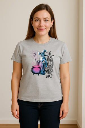 Bisexual Witch T-Shirt, Spooky Pride Graphic for Halloween and LGBTQ+ Adults
