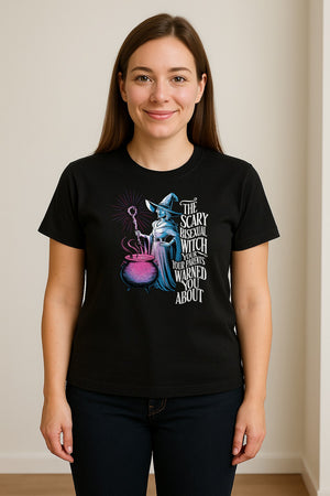 Bisexual Witch T-Shirt, Spooky Pride Graphic for Halloween and LGBTQ+ Adults